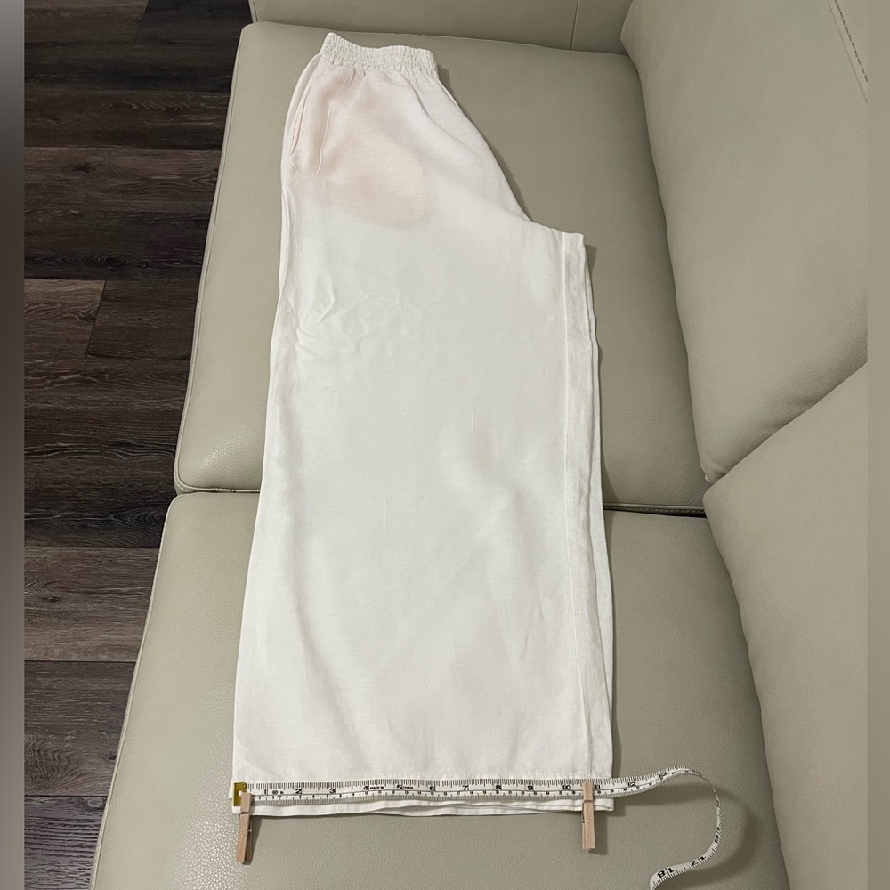 Express Cream Linen-Blend Pants